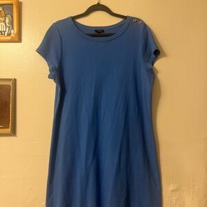 Talbots Light Blue Crew Neck Dress